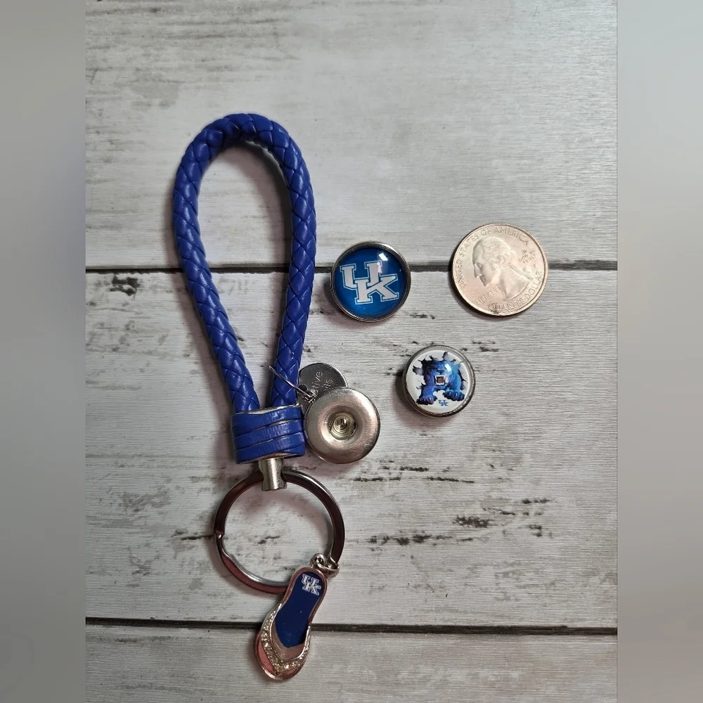 Blue Braided Keychain with UK Logo